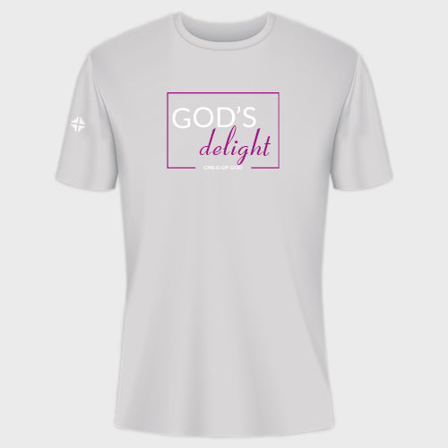 T-Shirt: Youth God's Delight Girls - Light Gray