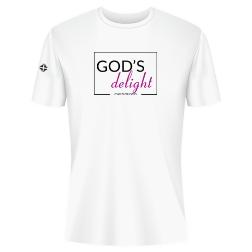 T-Shirt: Youth God's Delight Girls - White