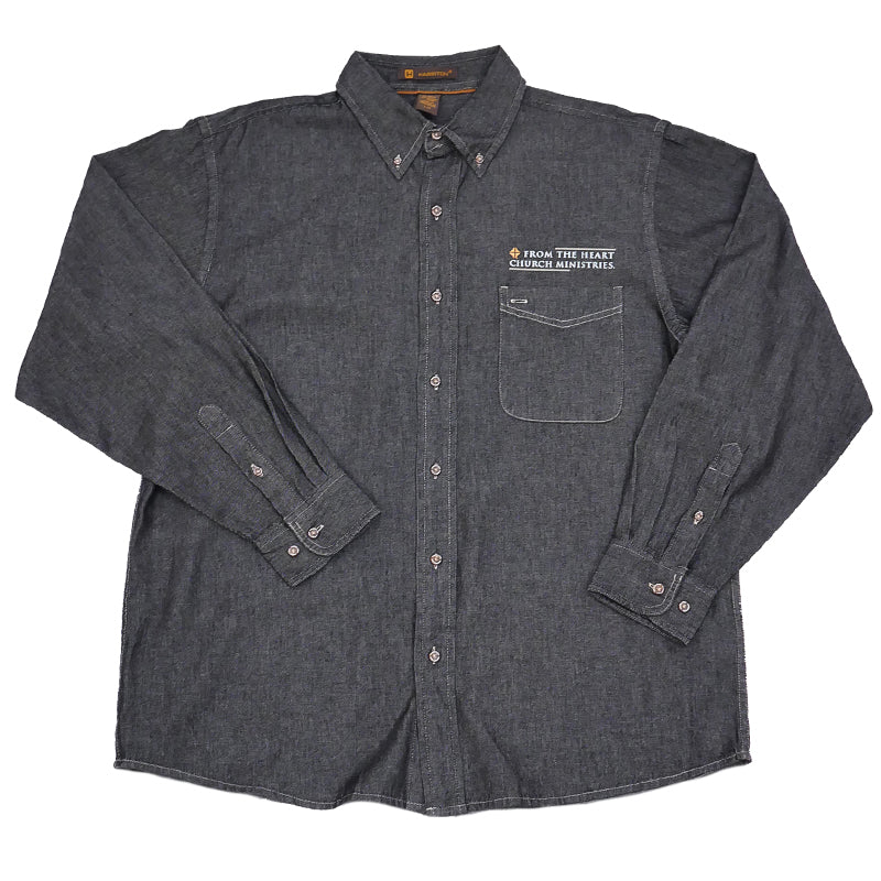 Shirt: Men's Black Denim Shirt