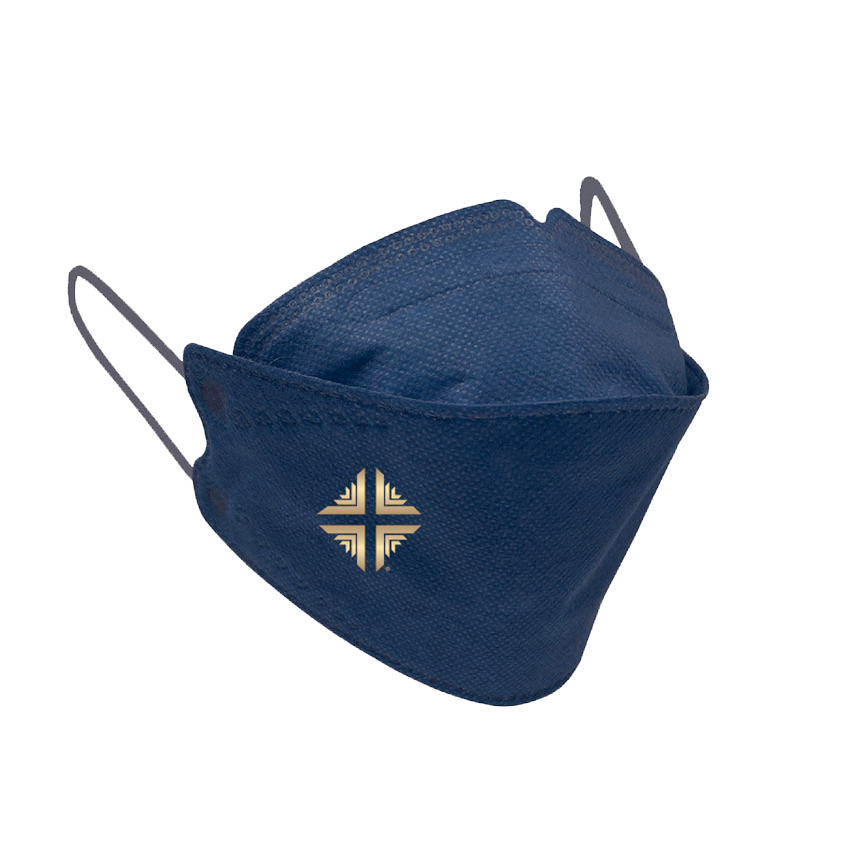 Mask: KF94 - NAVY BLUE w/GOLD D&V Logo - INDIVIDUAL MASK