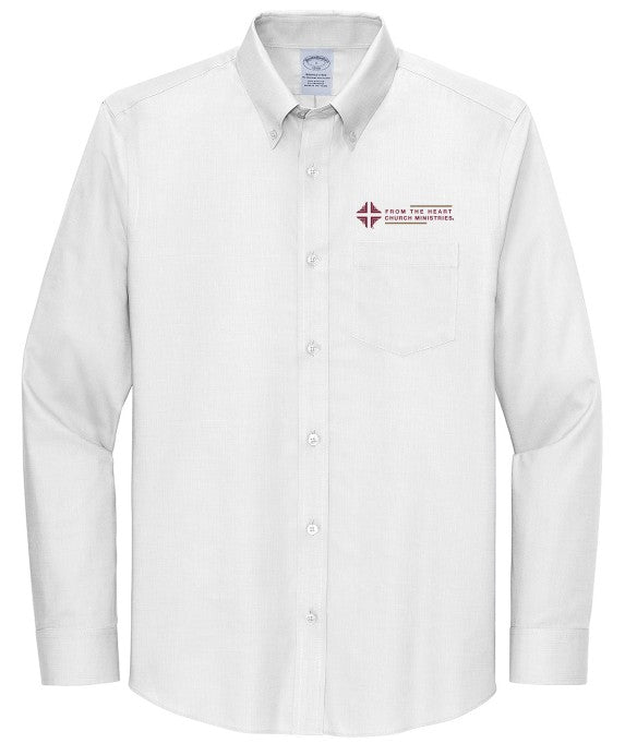 Shirt: Premium Men's White Shirt with DV Logo
