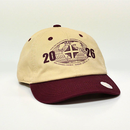 Cap: Dad Cap - Creme & Burgundy w/WW Logo