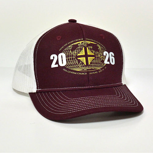 Cap: Trucker Cap - Burgundy & White w/WW Logo