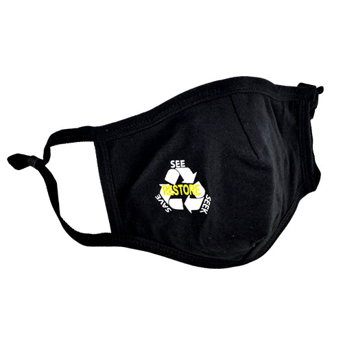 Mask: Restore-See, Seek, Save Recycle Symbol