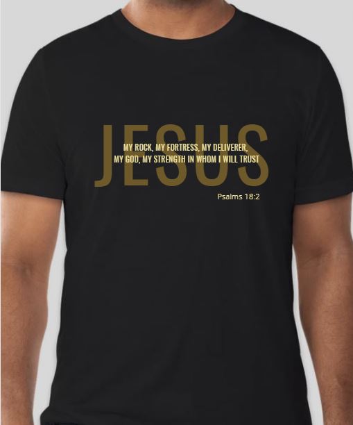 T-Shirt: JESUS Adult - Black