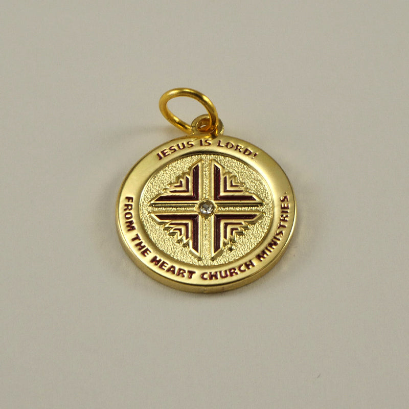 Charm: D&V Logo with Stone