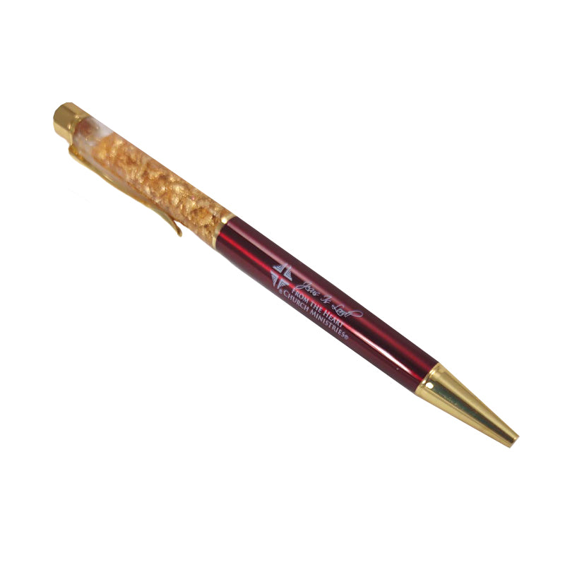 Ink Pen: Jesus Is Lord Clear Barrel w/Gold Filling