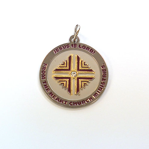 Charm:  Large Silver - w/D&V Logo with Rhinestone