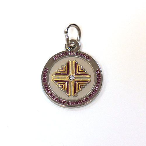 Charm:  Silver - w/D&V Logo with Rhinestone