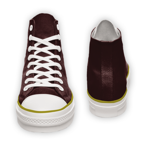 Sneakers - Burgundy High-Top
