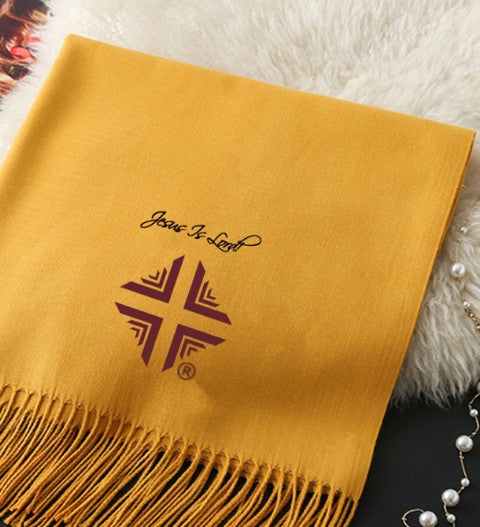 Scarf: Pashmina Turmeric Scarf w/DV