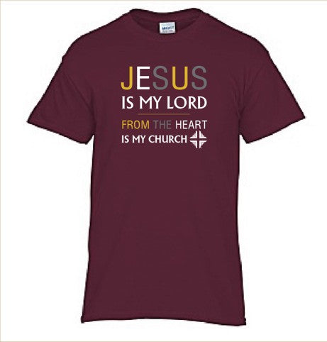 T-Shirt: Jesus Is Lord! - Burgundy