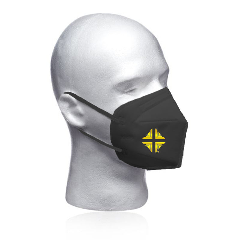 Mask: KN95 - BLACK w/GOLD D&V Logo  Individual Mask