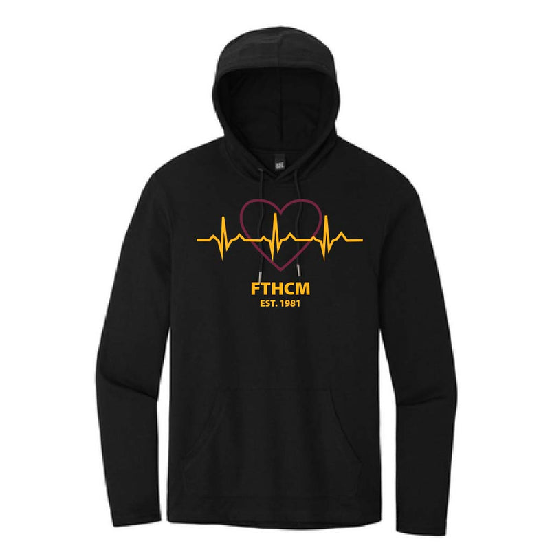 Hoodie: Black with Beating Heart