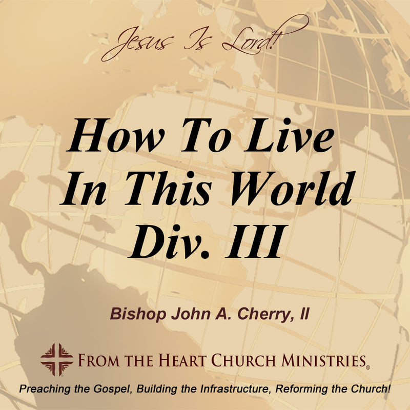 How To Live In This World Div. III