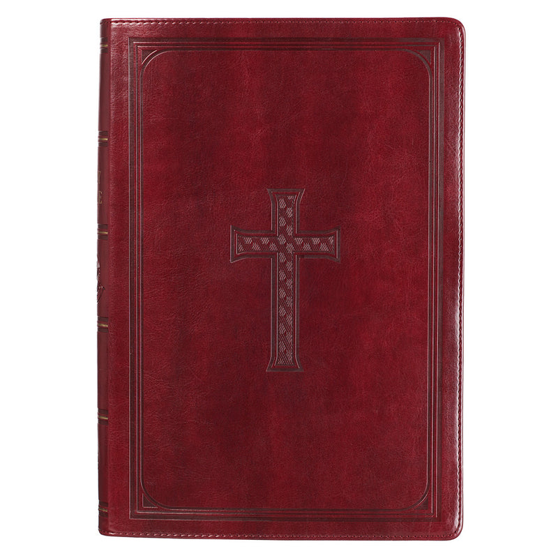 Bible: Burgundy w/Cross