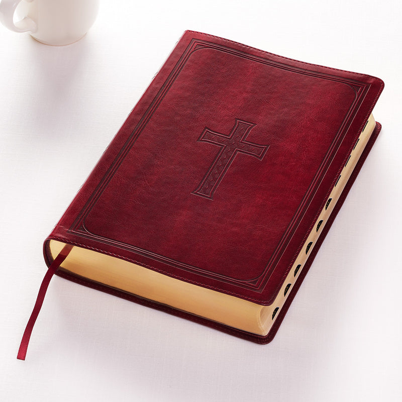 Bible: Burgundy w/Cross