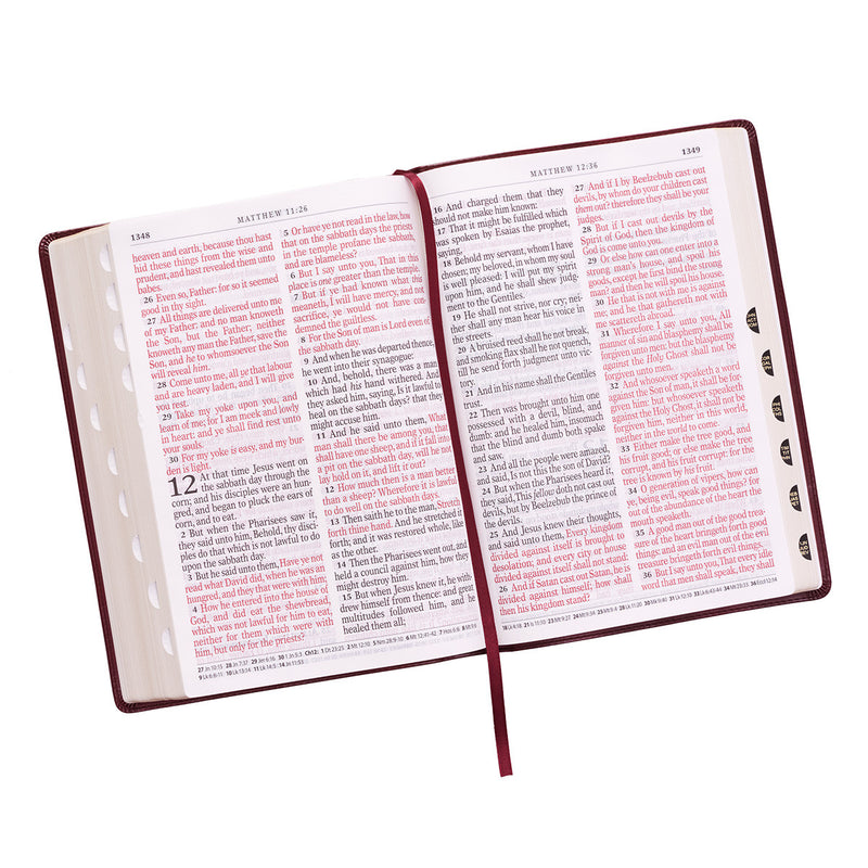 Bible: Burgundy w/Cross