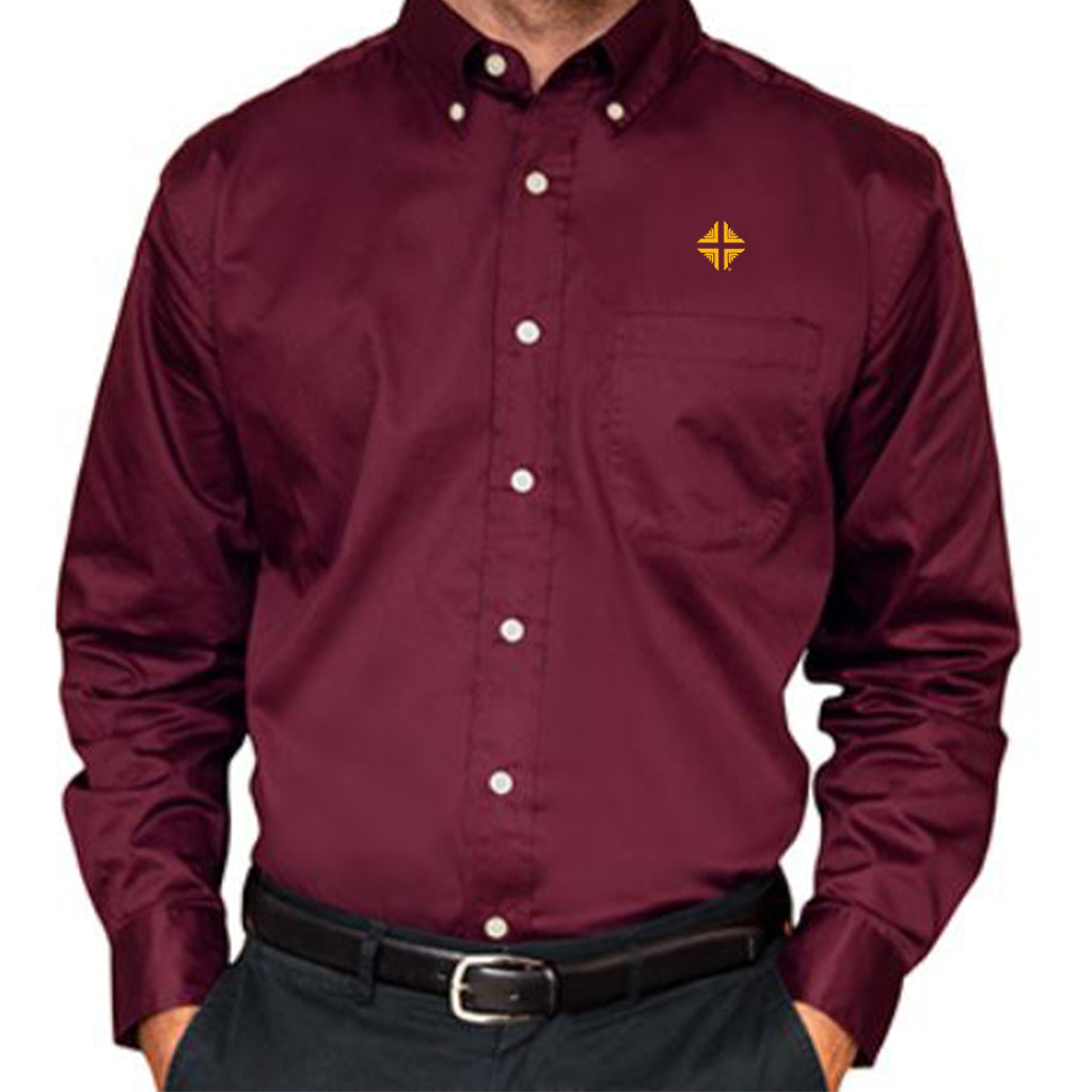Shirt: Men's Burgundy Shirt w/D&V Logo