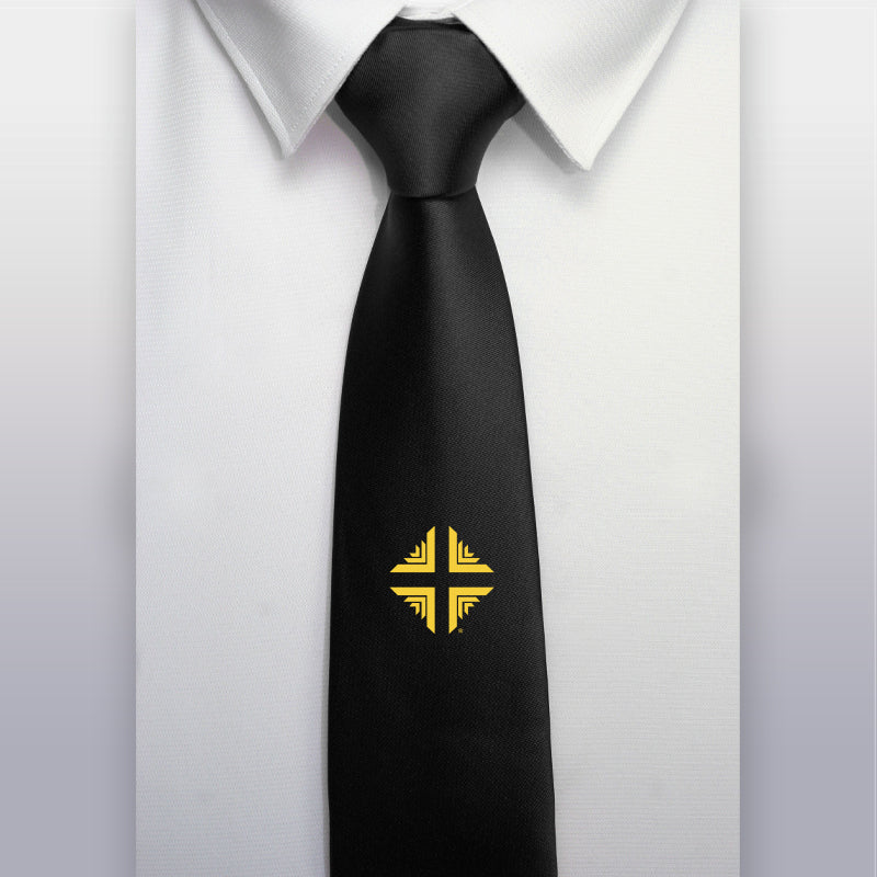 Tie: Black w/Gold D&V Logo