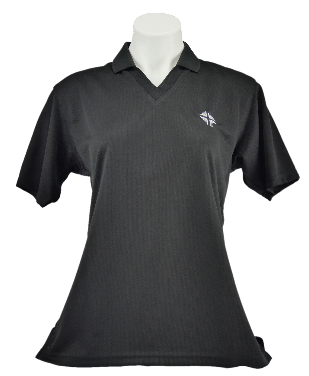Shirt: Ladies Polo -  Black w/D & V Logo