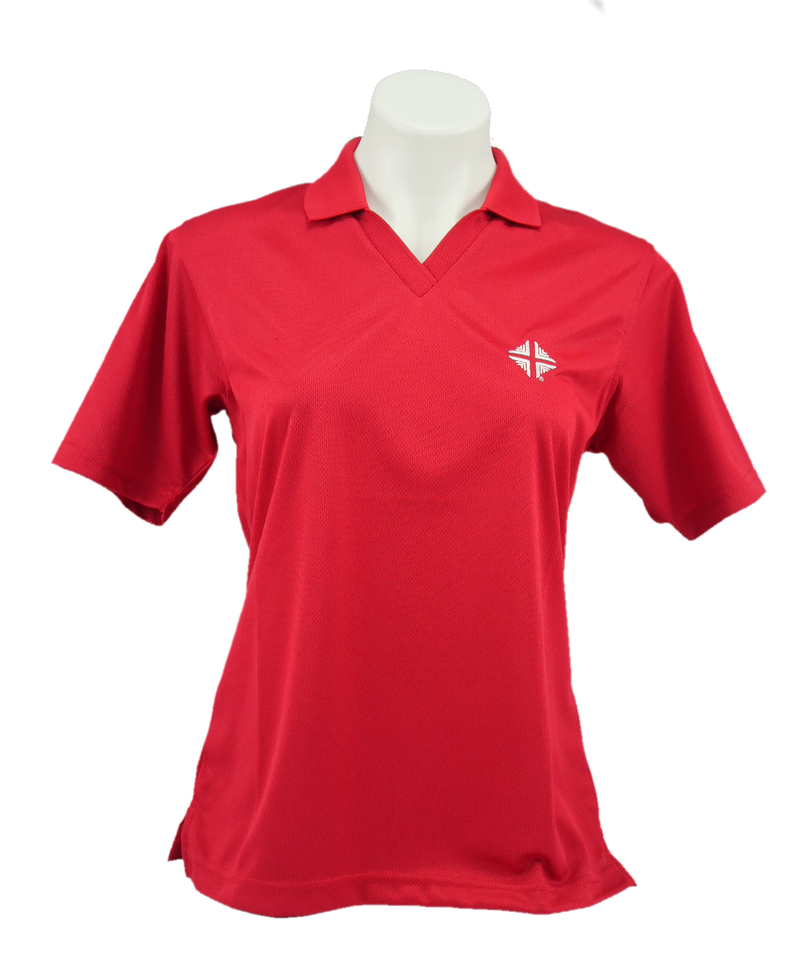 Shirt: Ladies Polo - Red w/D & V Logo