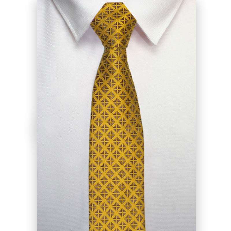 Tie: Gold with Burgundy D&V Logos