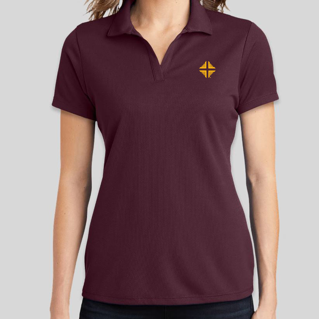 Shirt: Women's Burgundy Polo w/DV Logo