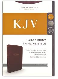 Bible: KJV Burgundy Large Print Thinline DV